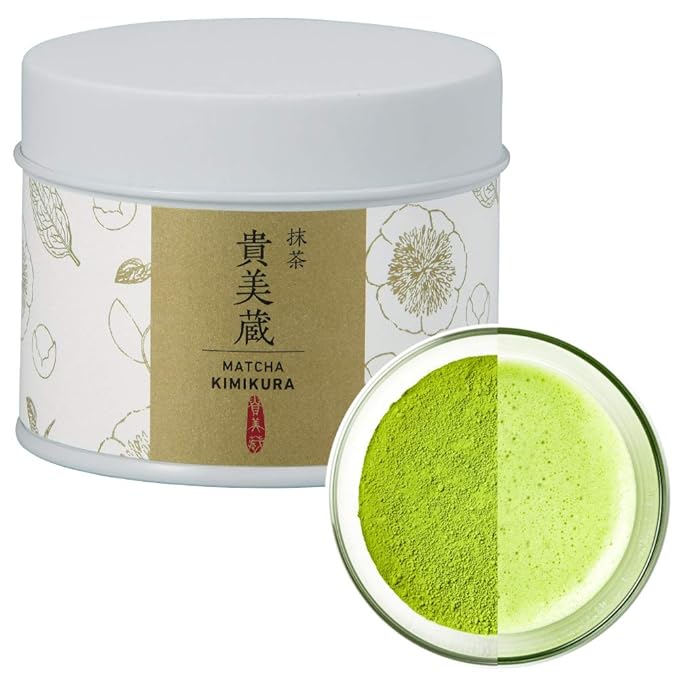 Ceremonial Matcha Green Tea Powder Kimikura Japan-wide Blend [30g/1oz tin] from JAPAN | Japanese Tea KIMIKURA