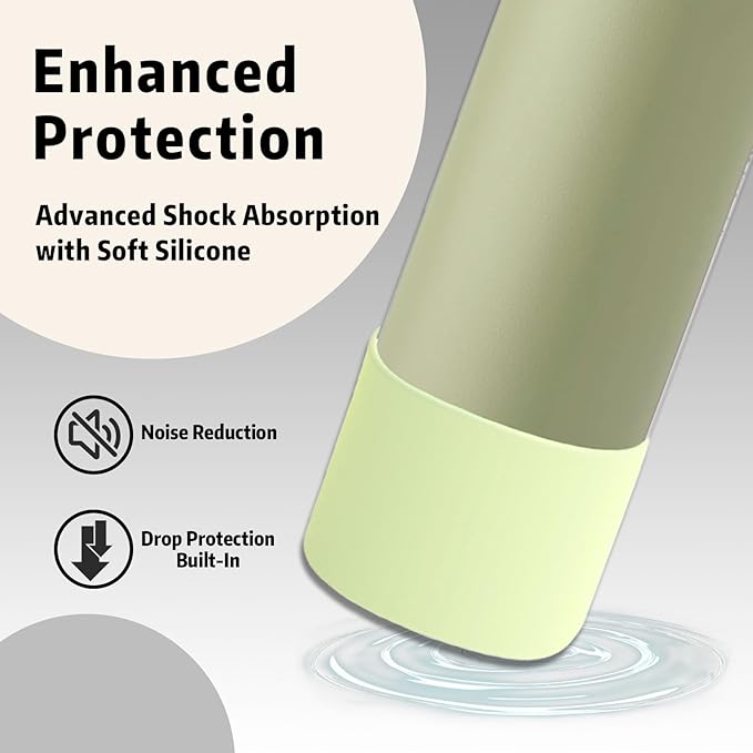 Silicone Boot for Owala 32oz Water Bottle – Anti-Slip Protective Cover, Bottle Boot, Base Cover Compatible with FreeSip, Sleeve for Stainless Steel Tumblers (Green, 32OZ)