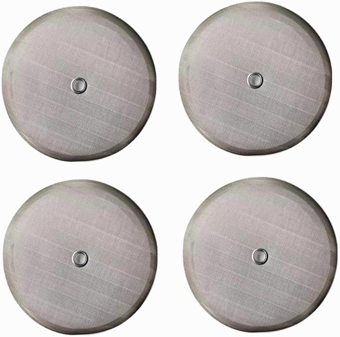 Universal French Press screen 4 inch for 34oz/8 cups/1000ml coffee press, 4 Pack french press filter replacement screen with metal center ring