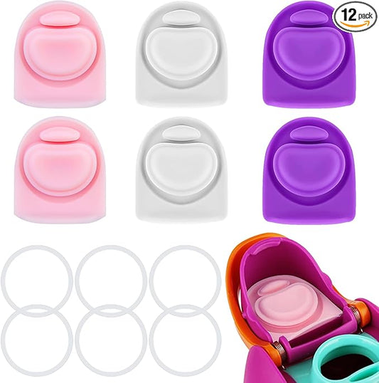 6 Sets Replacement Seal Gasket Stoppers for Owala Freesip 16oz 32oz Cap Mouth,Silicone O Sealing Ring Parts Water Bottle Top Lid Accessories for Owala Freesip 16/19/24/32/40oz（3 colors 3