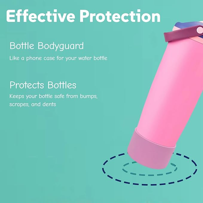 Silicone Boots Compatible with Owala 30oz & 40oz FreeSip Sway Bottles – Non-Slip, Scratch-Resistant Protective Sleeve