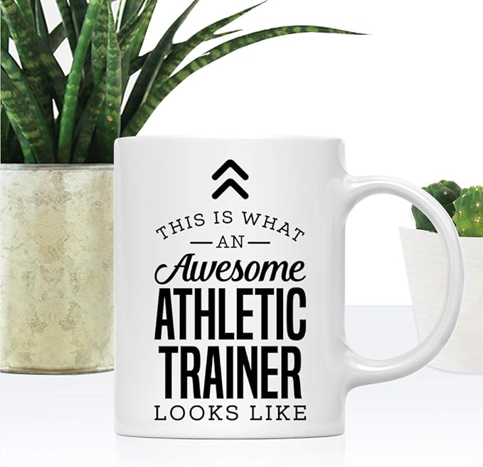 Andaz Press 11oz. Ceramic Coffee Tea Mug Thank You Gift, This is What an Awesome Athletic Trainer Looks Like, 1-Pack, Birthday Christmas Gift Ideas Coworker Him Her, Includes Gift Box