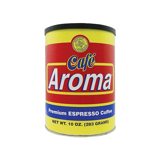 Cafe Aroma Dark Roast Cuban Style Espresso, Perfect for Lattes & Iced Coffee Creations, 36 oz (1 Can)