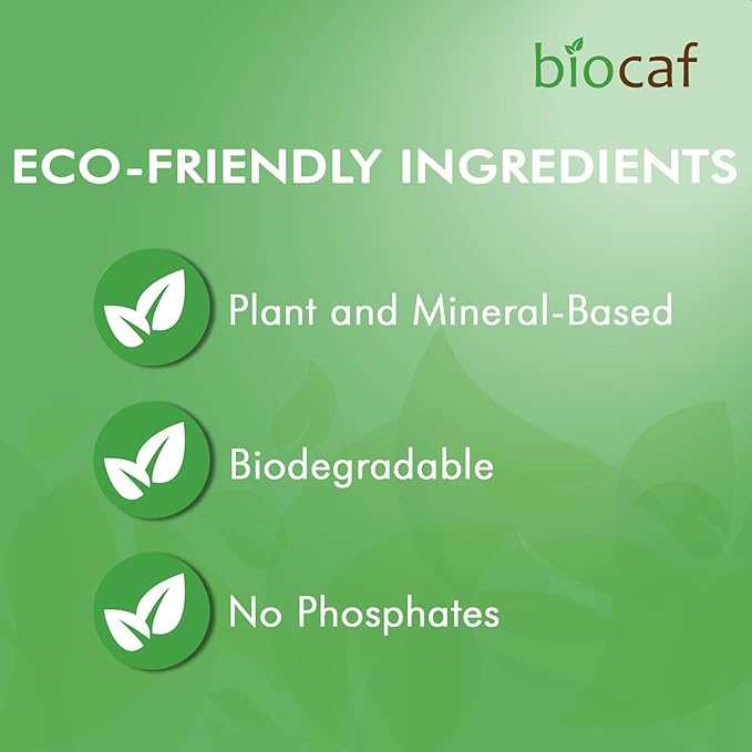 Biocaf Coffee Machine Cleaner - Cleaning Powder - 3 Single Use Packets - Compatible with Keurig Delonghi Nespresso Ninja Hamilton Beach Mr Coffee Braun and More