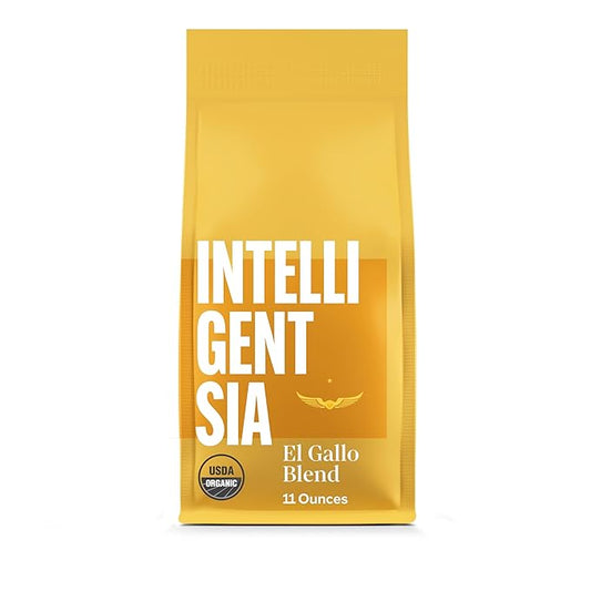 Intelligentsia Coffee, USDA Organic Light Roast Whole Bean Coffee, 100% Arabica Coffee - El Gallo Blend 11 Ounce Bag