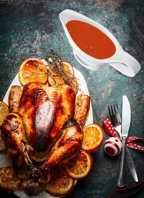 Large White Gravy Boat, 20oz hot sauce, salad dressing, milk, microwave and refrigerator safety