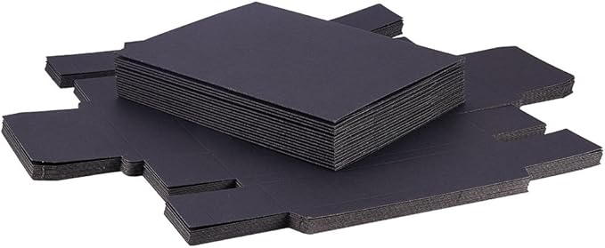 BENECREAT 16 Pack Kraft Paper Drawer Box 6x3x1.5 Festival Gift Wrapping Boxes Soap Jewelry Wedding Party Favors, Christmas, Festival Gift Packaging - Black