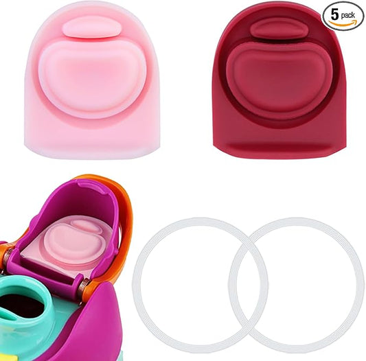 2 Sets Replacement Stopper and O Ring Gasket Compatible with Owala FreeSip 24oz 32oz,Water Bottle Lid Insert Cap Rubber Seal Parts for Owala 16/19/24/32/40oz Mouthpiece Accessories F8