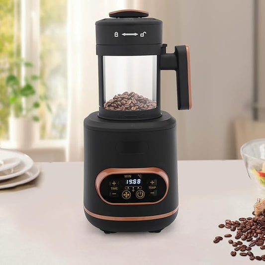Automatic Coffee Bean Roaster Electric Coffee Roaster Machine for Home Use 1500W Hot Air Coffee Roasting Machine with Adjustable Temperature & Timer