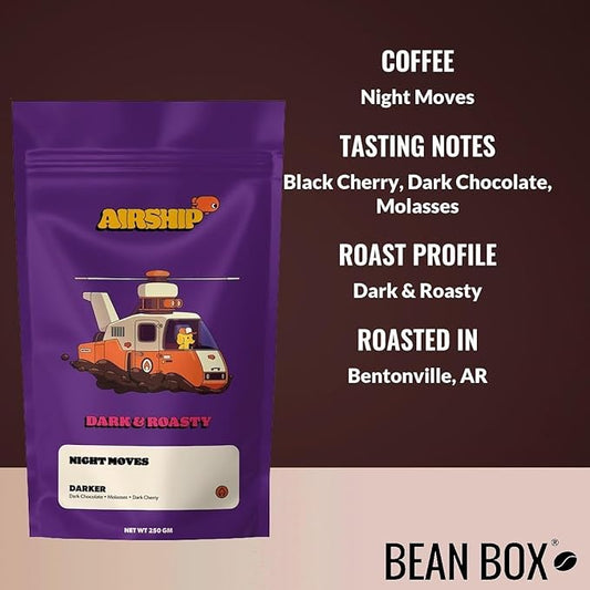 Night Moves - Roasted by Airship Coffee - Whole Bean Coffee - 12 Ounce Bag