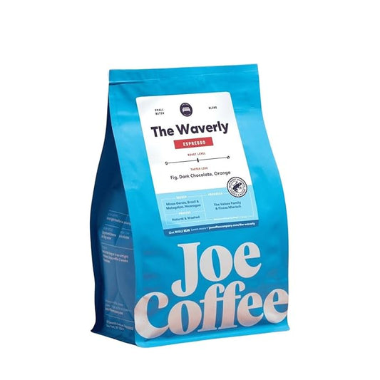 The Waverly Espresso - Roasted by Joe Coffee Company - Whole Bean Coffee - 5 Pound Bag