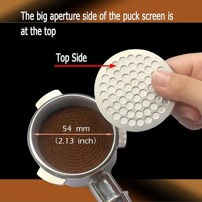 53.0mm Espresso Puck Screen-Food-Grade 316 Stainless Steel, 0.8mm Thickness, Reusable Filter for Espresso Portafilter-Compatible with Puck Screen 54mm Breville & Breville Coffee Accessories