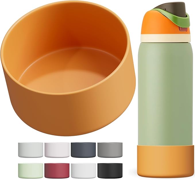 Silicone Boot for Owala Water Bottle 24/32/40 oz, Anti-Slip Protective Sleeve for FreeSip/Twist/Flip Water Bottles, BPA Free, Bottom Bumper Cover Protects Water Bottles from Scratches