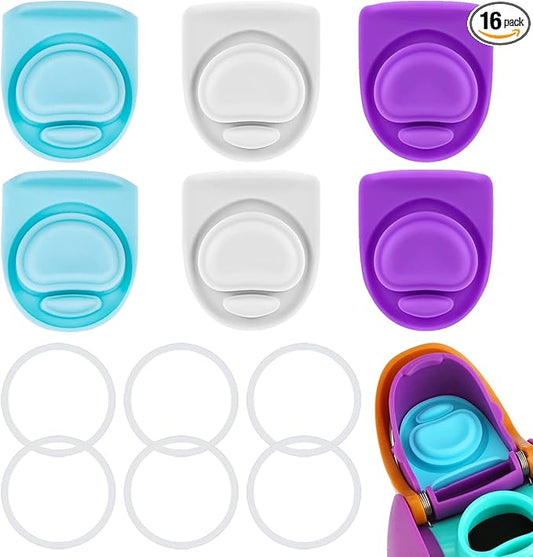 6 Sets Replacement Stopper and O Ring Gasket Compatible with Owala FreeSip 24oz 32oz,Water Bottle Lid Insert Cap Silicone Seal Parts for Owala 16/19/24/32/40oz Mouthpiece Accessories Z6S1
