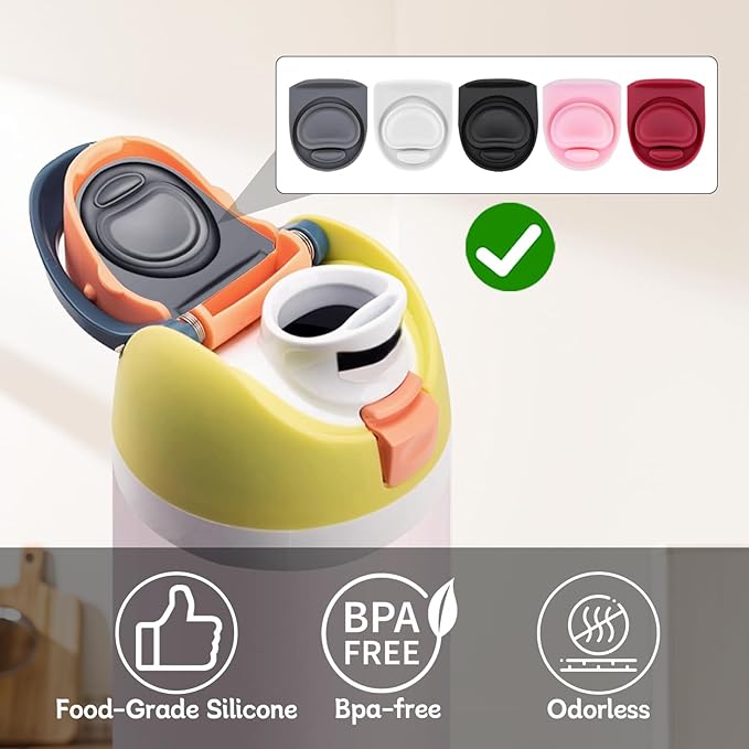 Rubber Seal Replacement Stopper Compatible with Owala Freesip16/19/24/32/40oz Spout Lid,5 Pcs Water Bottle Gasket Silicone Cap Insert Gasket Stopper Replacement Parts Accessories (5 Colors 5)