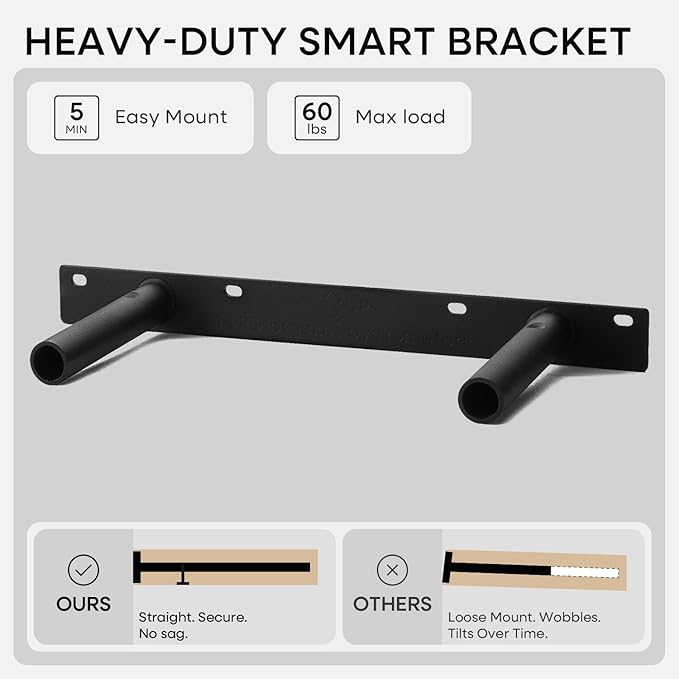 Homeforia 16 inch Natural Floating Shelf, High End Solid Real Wood 16inch Small Floating Shelves for Wall Mounted, Natural Wooden Floating Shelves, Heavy Duty Bracket, 16 X 6.5 X 1.75 in, Set of 2