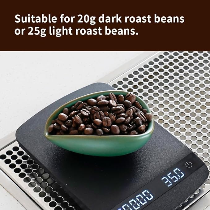 watchget Coffee Beans Dosing Cup Coffee Dosing Tray Ceramic Dose Vessel Loose Leaf Tea Vessel Single Dose Measuring Tray, Dark Green