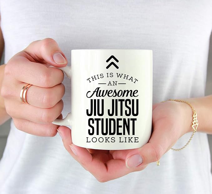 Andaz Press 11oz. Ceramic Coffee Tea Mug Thank You Gift, This is What an Awesome Jiu Jitsu Student Looks Like, 1-Pack, Birthday Christmas Gift Ideas Coworker Him Her, Includes Gift Box