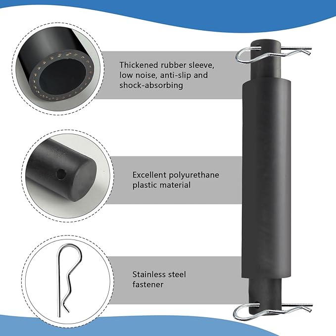 Replacement Knock Box Bar for Commerical Espresso Grounds Knock Box for Grounds Knock Box Rubber Knock Box Rubber Bar Drawer Type Knock Box Coffee Grounds Box Rod (Black, rubber)
