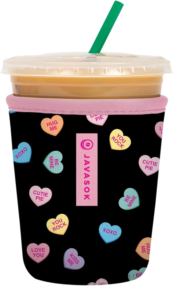 Sok It JavaSok Iced Coffee & Cold Soda Insulated Neoprene Cup Sleeve (Sweet Notes, Small: 16-20oz)
