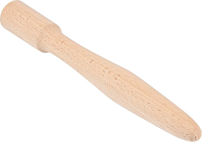 Restaurantware Bar Lux 9.75 Inch Cocktail Muddler 1 Break-Resistant Drink Muddler - Streamlined Design Durable Natural Wood Bar Muddler Crush Herbs Spices And Berries