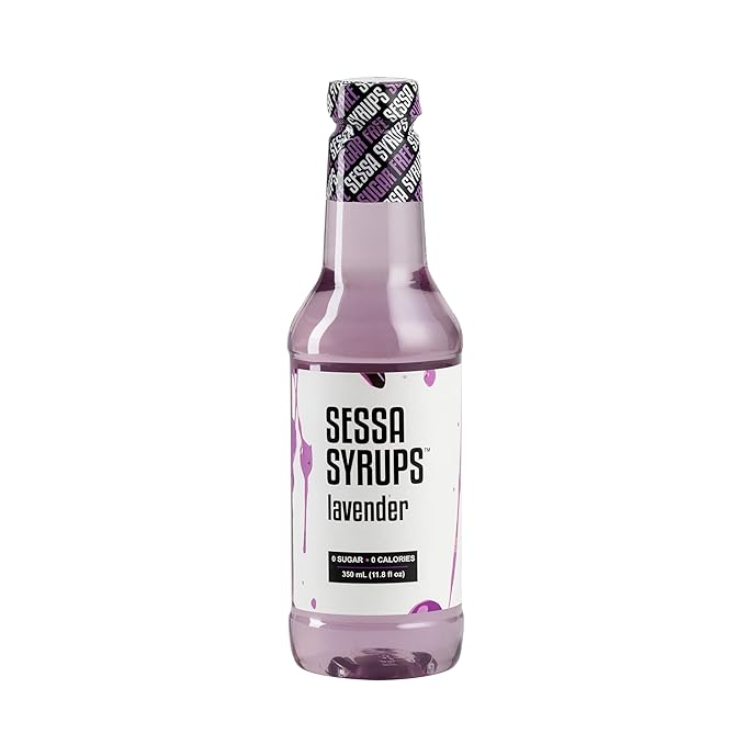 Sessa Syrups Sugar Free Lavender Syrup - 11.8 Fl Oz - Keto-Friendly, Zero Calorie, Gluten-Free - Natural Flavoring for Coffee, Tea, Cocktails, and More