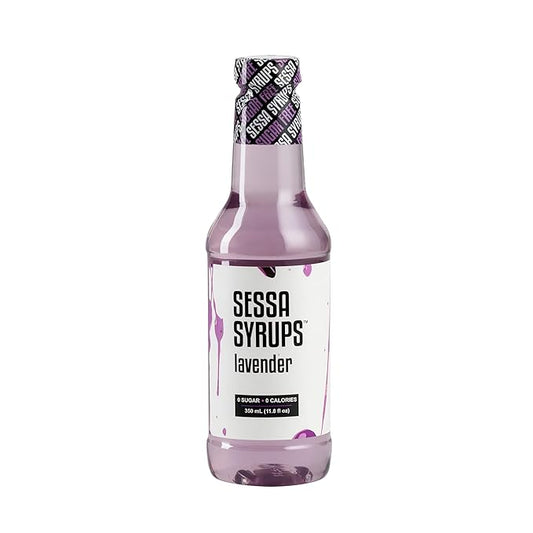 Sessa Syrups Sugar Free Lavender Syrup - 11.8 Fl Oz - Keto-Friendly, Zero Calorie, Gluten-Free - Natural Flavoring for Coffee, Tea, Cocktails, and More