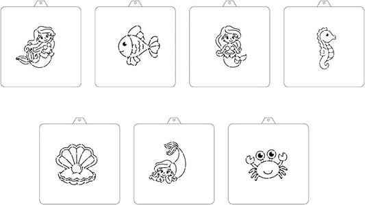 Reusable PYO Cookie Stencil Paint Your Own Custom Design Unique Cookies Stencils Creates Custom Coloring Pages Designs, Perfect for Kids, Parties, and Bakers. Detailed Designs.