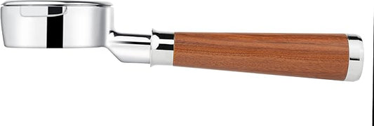 LILQ 58mm Bottomless Naked 2 Ears Portafilter Compatible with E61 Grouphead Machines– Includes 18–20g Basket(Rosewood Flat, 58mm For E61)