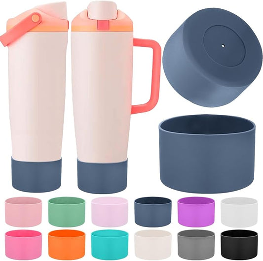 Mity rain 2PCS Protective Silicone Boots for Owala 30oz & 40oz FreeSip Sway Bottles & Tumblers - Accessories for owala, Enhances Stability & Prevents Scratches (Slate Blue)