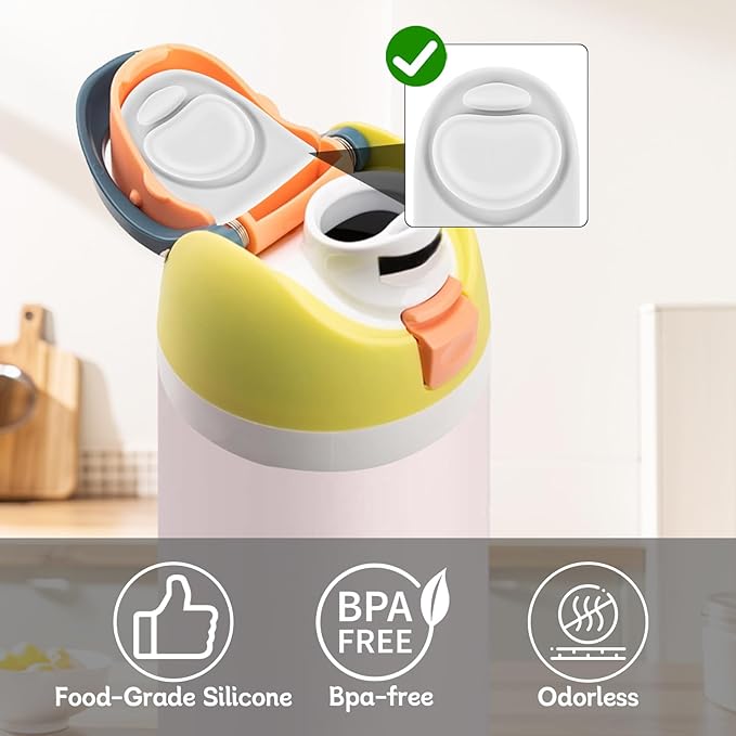2pcs Replacement Rubber Stopper Seal Compatible with Owala FreeSip 24oz 32oz,Water Bottle Lid Insert Cap Silicone Seal Parts for Owala 16/19/24/32/40oz Spout Gasket Mouthpiece Accessories ZS8
