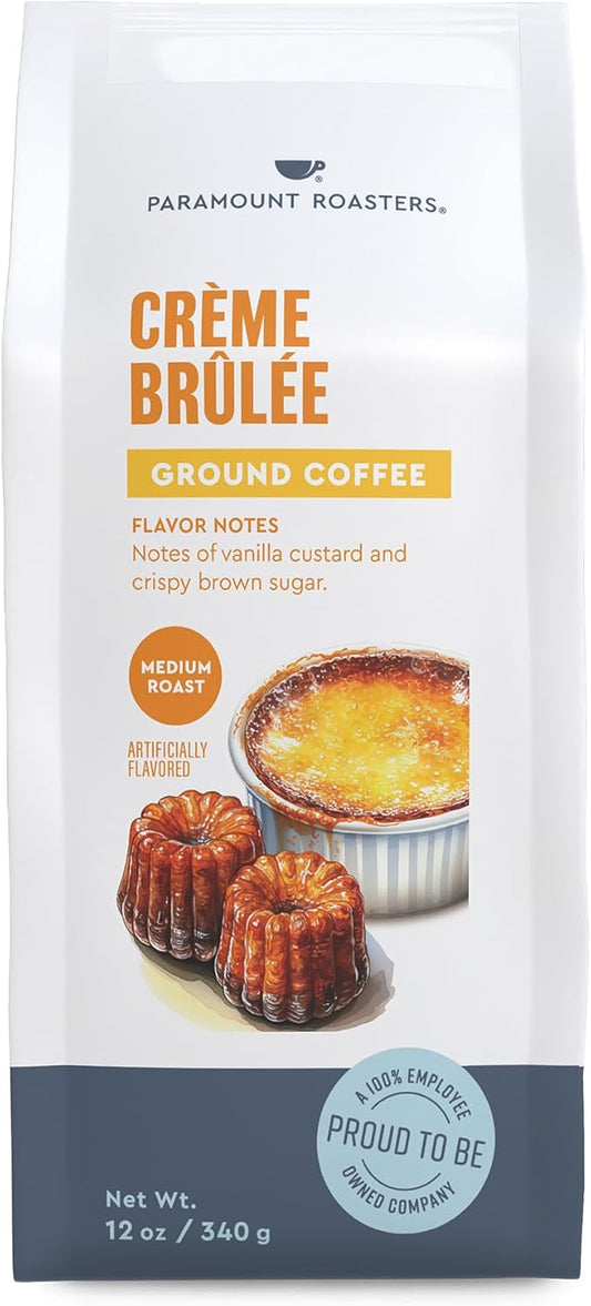 Paramount Roasters, Creme Brulee Flavored Ground Coffee, 12oz Medium Roast (Paramount Coffee Company)