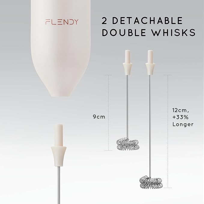 Rechargeable Milk Frother Handheld, Coffee Frother Handheld with USB-C Charging Stand, Electric Drink Mixer Handheld, Mini Electric Whisk Frother for Coffee, Matcha, etc