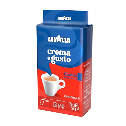 LavAzza medium roast Crema e Gusto Ground Coffee 8.80 oz (Pack of 8)
