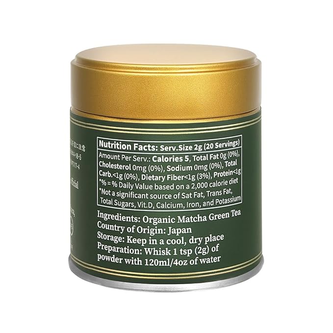 YEDOENSIS Premium Matcha - Organic Japanese Green Tea Matcha Powder, JAS Certified Organic, Vegan, Gluten-Free (40g)
