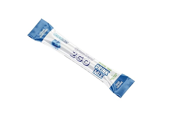 GramZero 2GO Sticks - Blue Blast, Zero Calorie Sugar Free Drink Mix, Stevia Sweetened, Great For Nutrition Club Loaded Tea To Go Kits