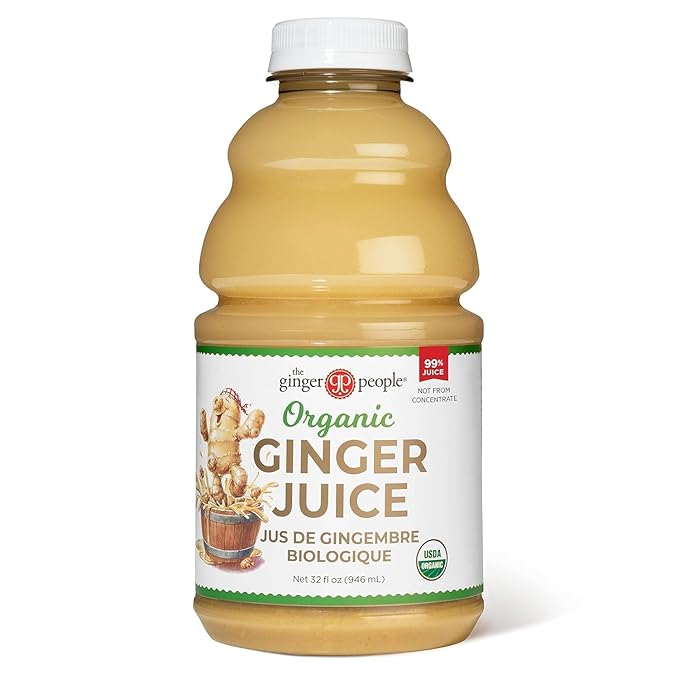 99% Pure Organic Ginger Juice by The Ginger People – Digestive Health, Premium Quality, 32 Fl Oz Bottle (Pack of 2)