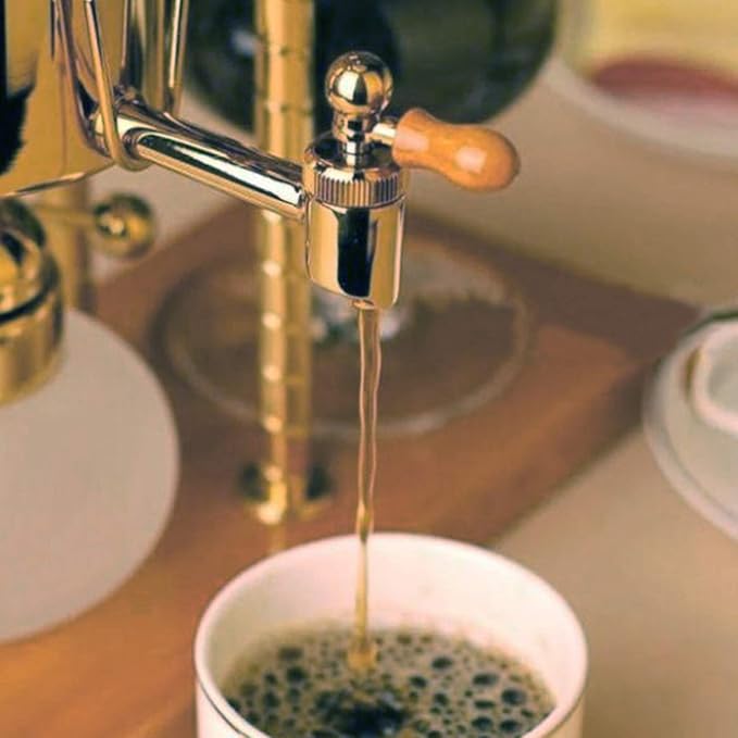 Luxury Balancing Siphon Coffee Maker/Brewer,Balance Syphon Coffee Maker Double Column,Easy to Clean Permanent Filter and Water Retainer,A