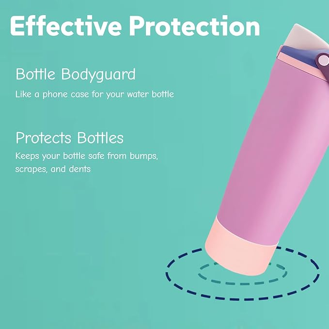 Silicone Boots Compatible with Owala 30oz & 40oz FreeSip Sway Bottles – Non-Slip, Scratch-Resistant Protective Sleeve