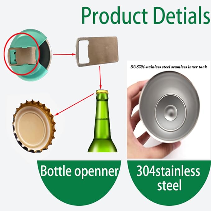 Tumbler with Lid and Bluetooth Speaker,Tumbler with Bluetooth Speaker,Leak-Proof Travel Mug,304 Stainless Steel Insulated Tumbler with Detachable Wireless Speaker