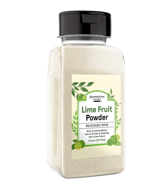 Unpretentious Lime Fruit Powder (2 Cups) Delicious Sour Flavor, Non-GMO, Adds Flavor to Drinks