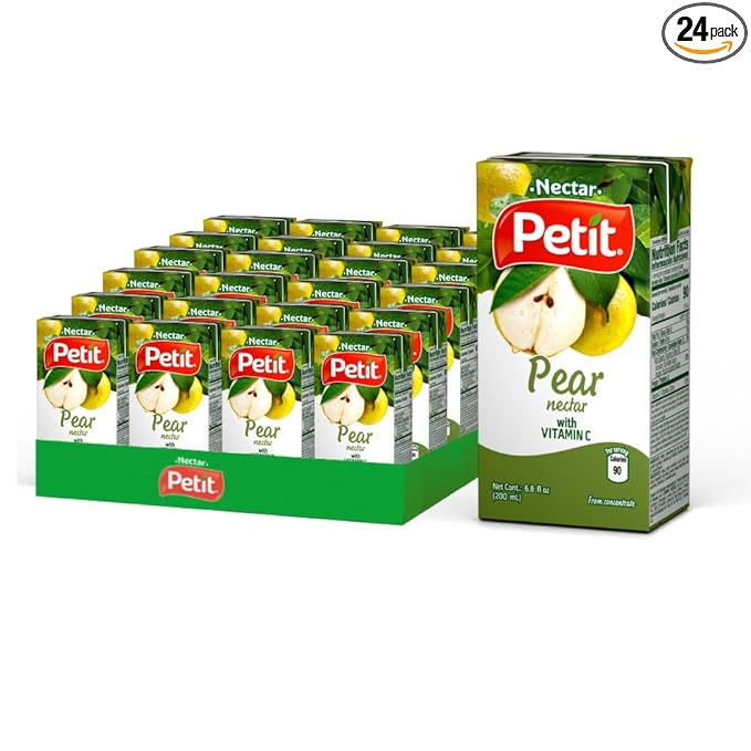 Petit Pear Nectar, 200 ml (Pack of 24) – Refreshing Tropical Fruit Beverage