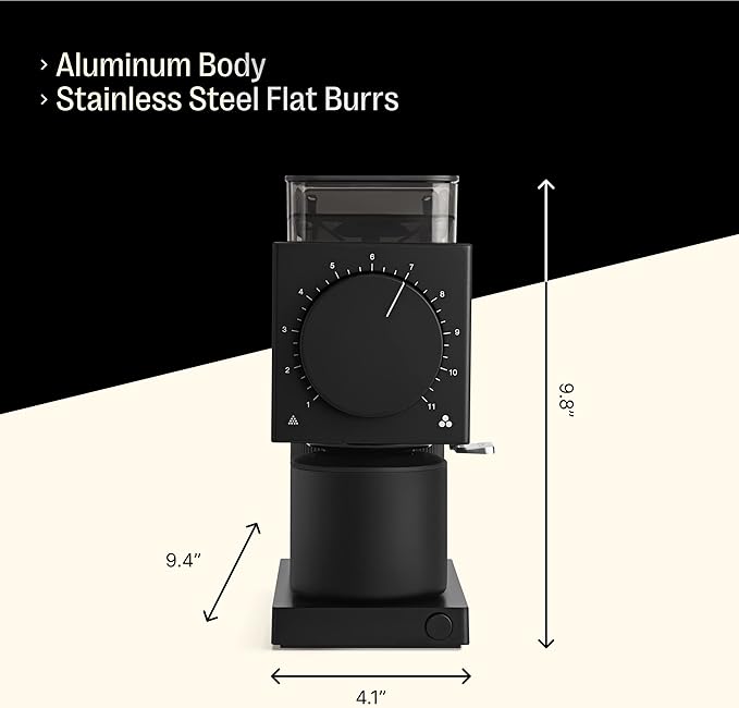 Fellow Gen 2 Ode Brew Grinder - Burr, Electric Coffee Bean Grinder with 31 Settings for Drip, French Press & Cold Brew - Small Footprint - Matte Black
