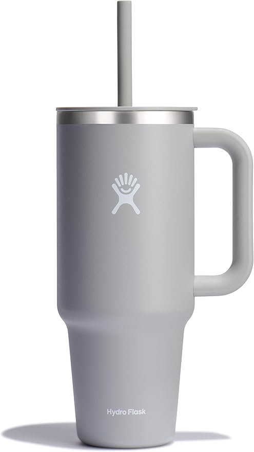 Hydro Flask 40 Oz Travel Tumbler with Handle, Lid and Straw - Insulated Stainless Steel in 40 Oz Birch