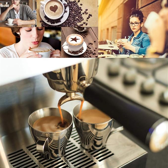 Stainless Steel Coffee Stencils，YUANGUNGUN Cappuccino Coffee Stencils Heart Star Shape Strew Pad for Latte Cappuccino Cupcake Cookies Hot Chocolate(2 Pcs)