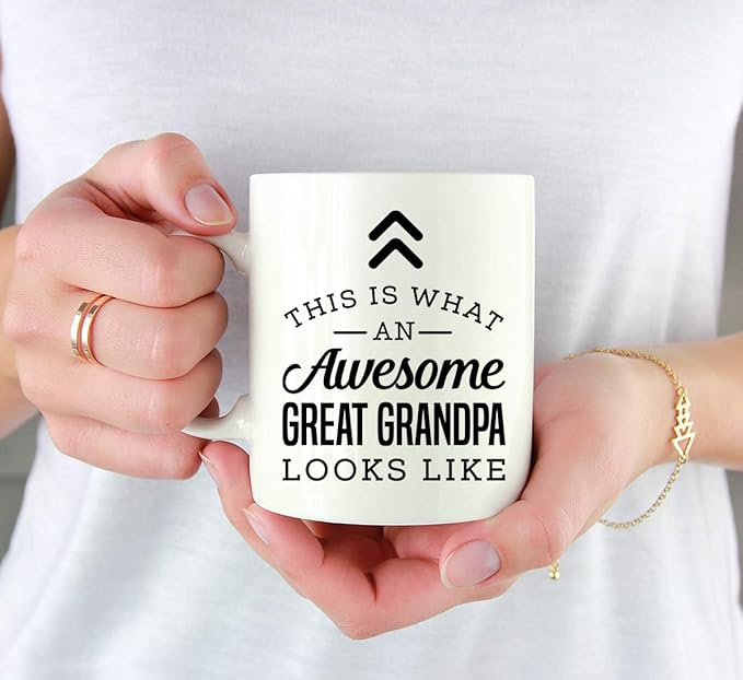 Andaz Press 11oz. Ceramic Coffee Tea Mug Thank You Gift, This is What an Awesome Great Grandpa Looks Like, 1-Pack, Birthday Christmas Gift Ideas Coworker Him Her, Includes Gift Box