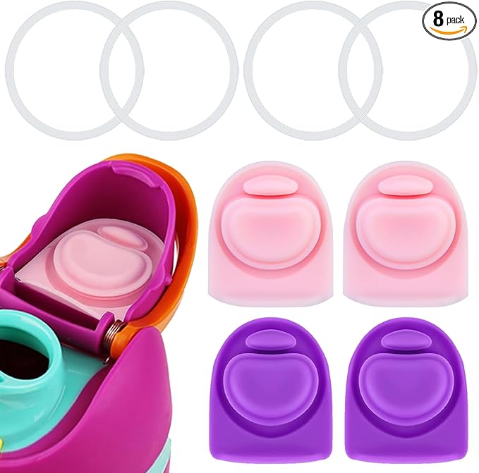 4 Sets Replacement Rubber Stopper and O Ring Gasket Compatible with Owala FreeSip 24oz 32oz,Water Bottle Lid Insert Cap Seal Parts for Owala 16/19/24/32/40oz Mouthpiece Accessories Z4K9