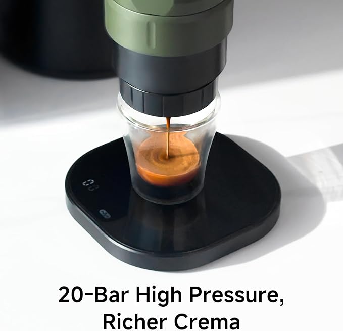 HIBREW H4C Classic - Portable Electric Espresso Maker, USB-C Rechargeable for Coffee Pods & Ground Coffee, Compact for Home and Travel