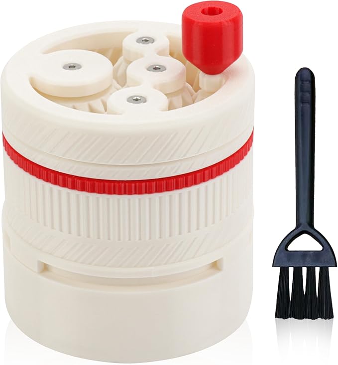 ShanSon WDT Espresso Tool with Brush Base Coffee Powder Distributor Needle WDT Tool for Barista Coffee Bar Espresso Distribution Tool,58mm,White&Red