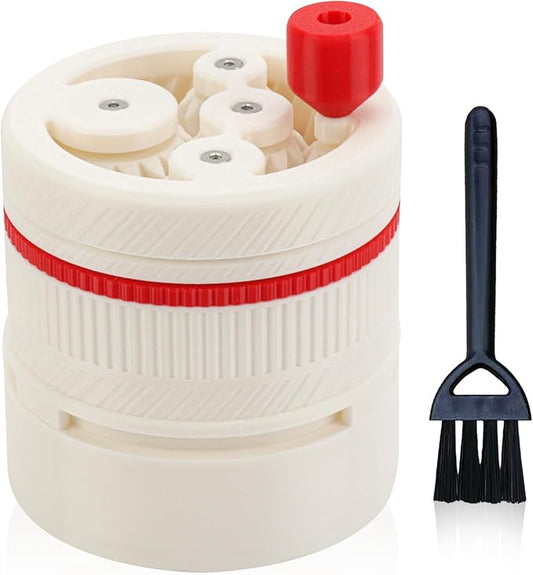 ShanSon WDT Espresso Tool with Brush Base Coffee Powder Distributor Needle WDT Tool for Barista Coffee Bar Espresso Distribution Tool,58mm,White&Red